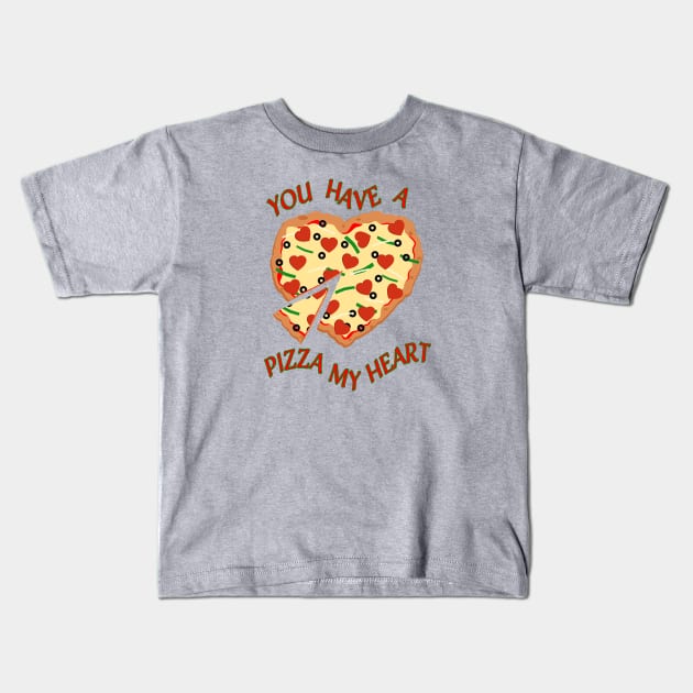 You Have a Pizza My Heart Kids T-Shirt by skauff